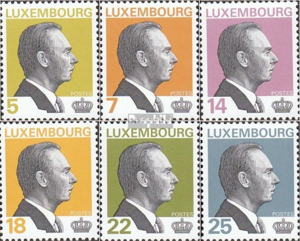 Briefmarken Luxemburg 1993 Mi 1310-1315 (kompl.Ausg.) postfrisch Großherzog Jean