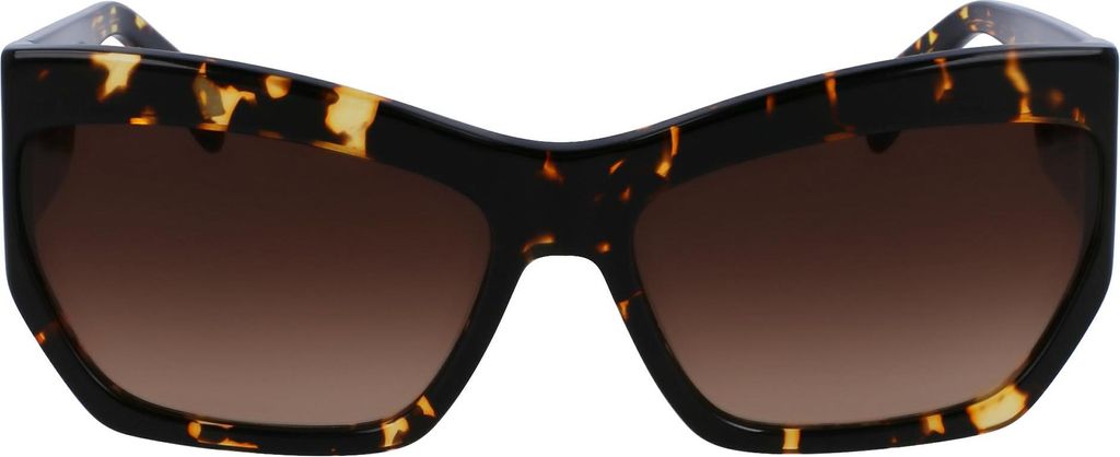 Damen-Sonnenbrille Braun: Rechteckige Gläser & Acetat-Gestell