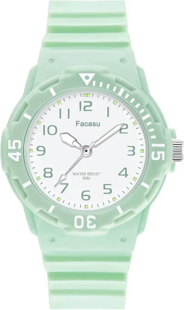 Orologio per bambini per ragazzi ragazze, 50M orologio al quarzo impermeabile, cinturino morbido, facile da leggere orologio per i bambini che imparano il tempo di età compresa tra 4-12 anni