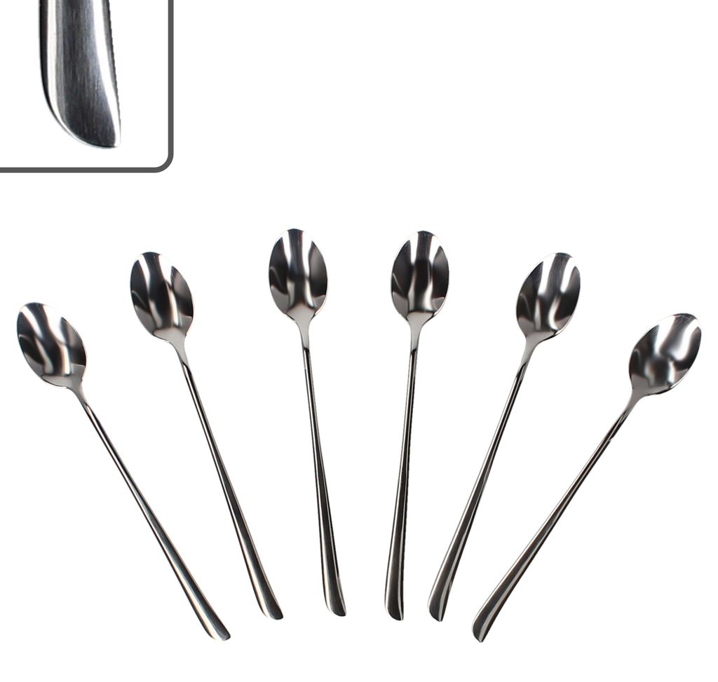 6er Set Twist lange Latte Macchiato Löffel 6 Pers Longdrink Produktbild 