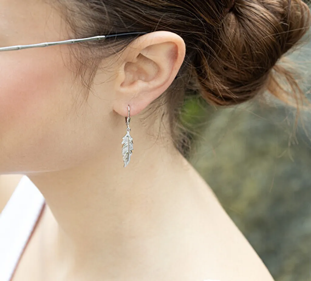 Orecchini Foglia Argento AGT-E107LW | Argento 925 Certificato