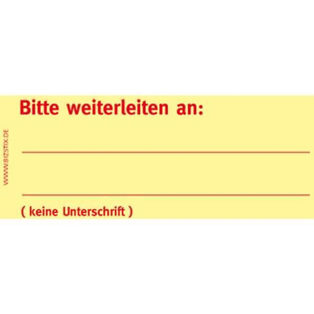 Haftnotizen 75 x 35 mm, gelb Bitte weiterleiten an..