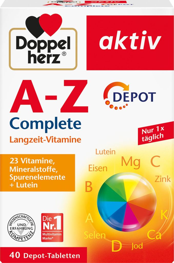 Doppelherz | A-Z Langzeit-Vitamine Depot | 40 Tabletten Produktbild 