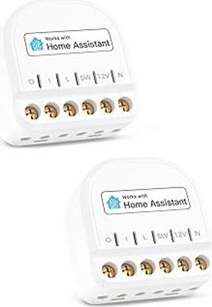 Refoss Smart Relais Schalter mit Strommessung Kompatibel mit Home Assistant Mini WLAN Smart Lichtschalter mit Leistungsmessung 1 Gang Kabelloser Sc...