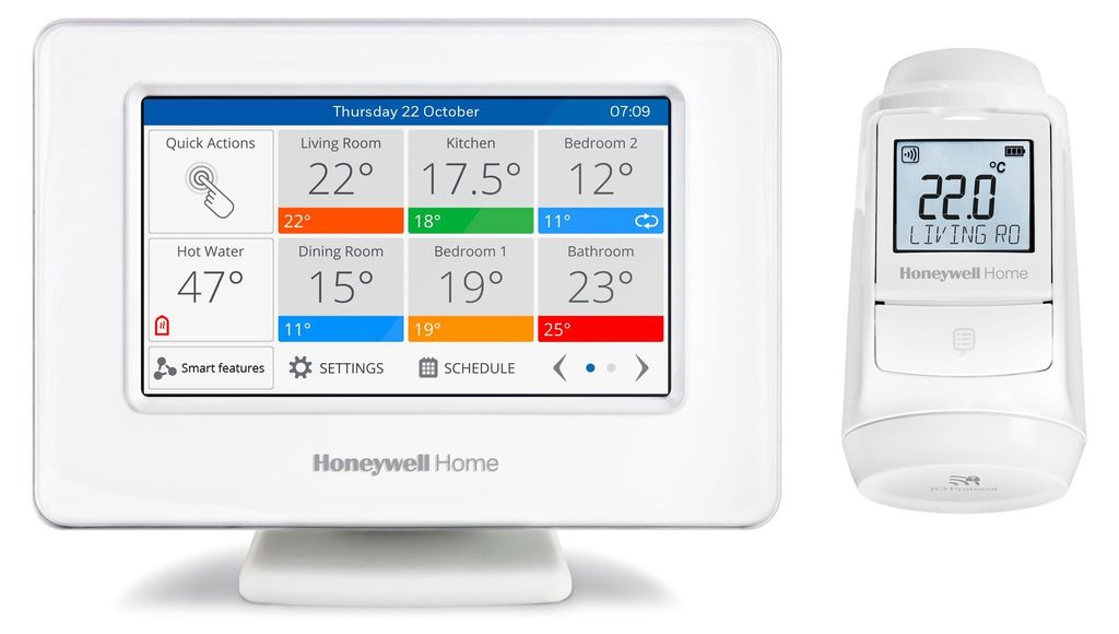 Honeywell Home Evohome Apartment Plus, Smart Wi-Fi Zentrales Bediengerät, Heizkörperthermostat