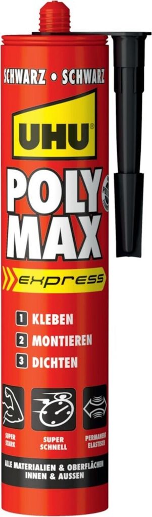 UHU POLY MAX Express schwarz Kart 425g