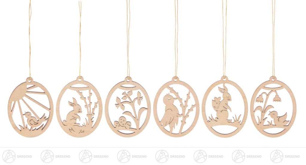 Ostern & Frühjahr Behang Ostermotive (6) Höhe ca 6 cm NEU