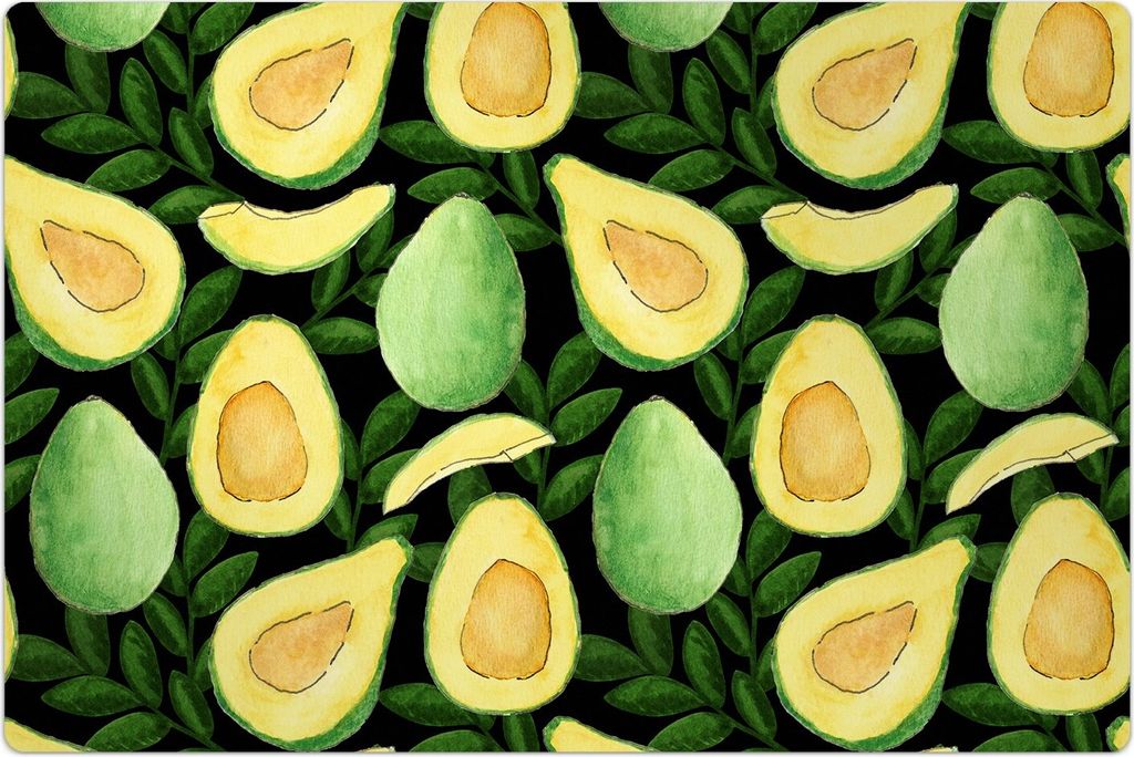 Küchenmatte 120x180 cm Vinylmatte Bodenmatte Dekoration - Avocado Früchte