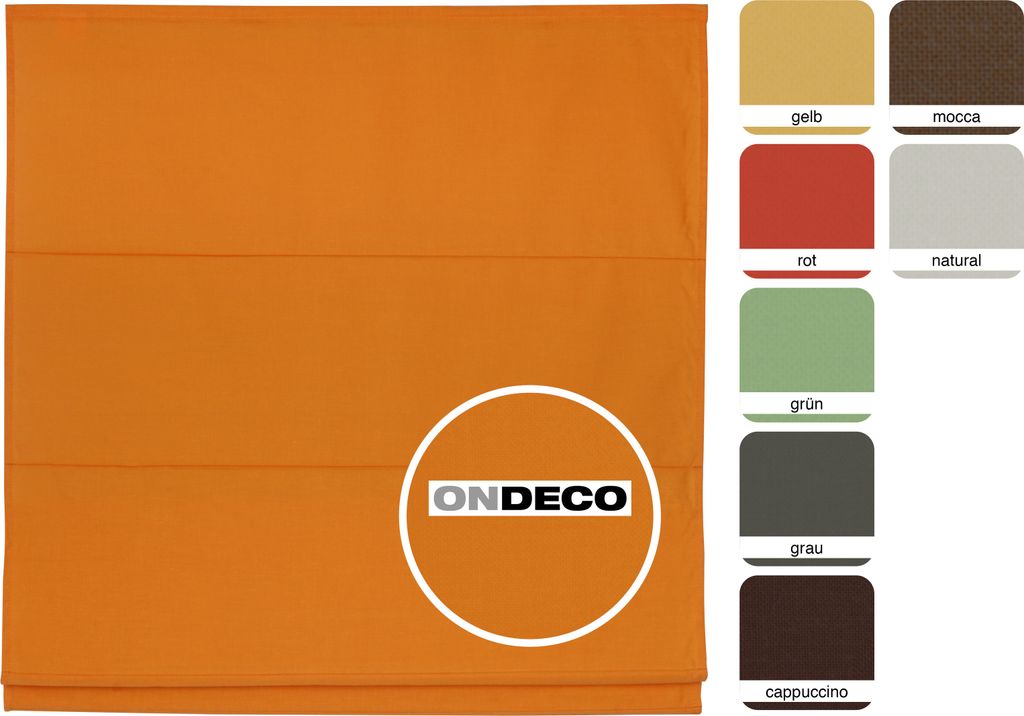 Raffrollo Faltrollo Rollo für Tür und Fester innen Sichtschutz Blickdicht Farbe: Terra, Größe: 120x175 cm