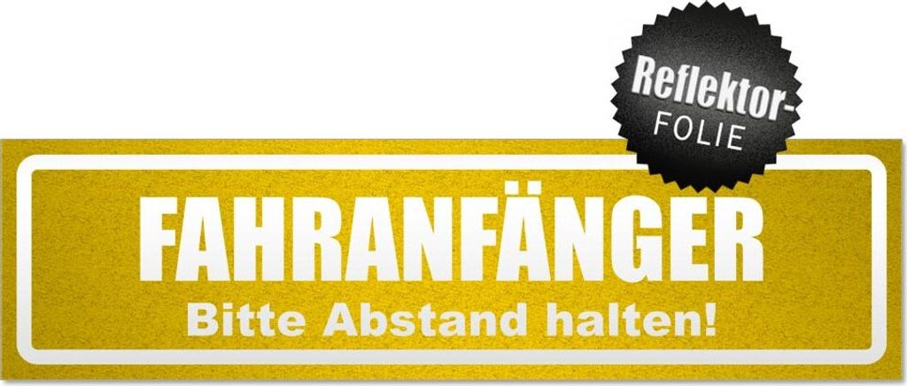 Fahranfänger. Bitte Abstand halten! Invertiert Magnetschild Schild magnetisch