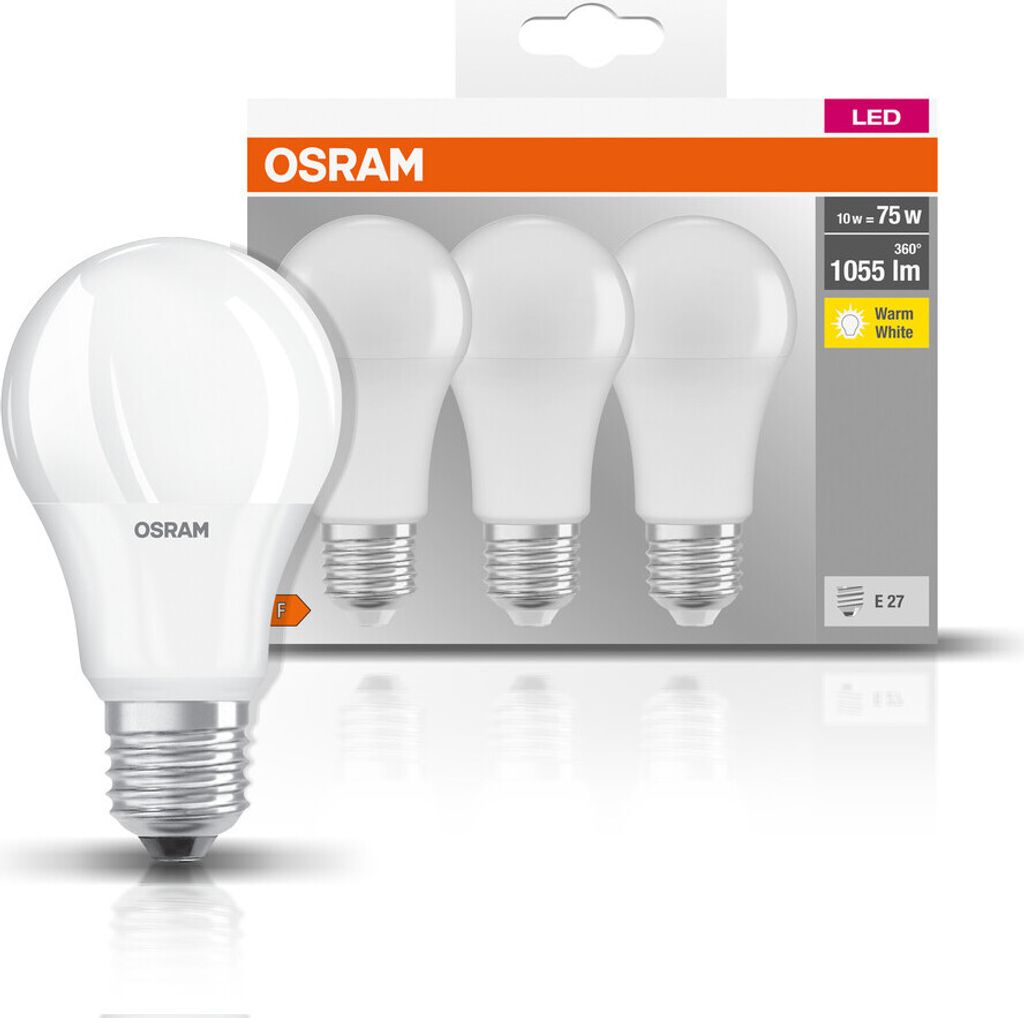 OSRAM 4058075819436 LED BASE CLASSIC A E27 2700 K 10 W 1055 Produktbild 