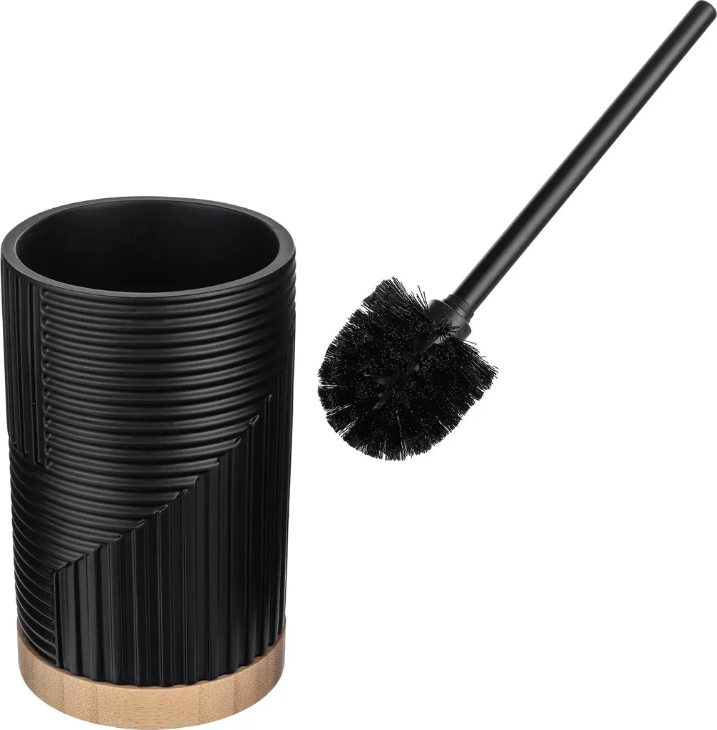Set brosse WC hygiénique avec support rond fermé et design moderne blanc