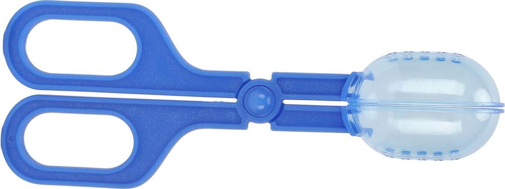 Reptilien-Futterklemme und Reinigungswerkzeug, Kotschaufel mit Lüftungsschlitzen für Schildkröte, Eidechse, Frosch, Spinne, Blau