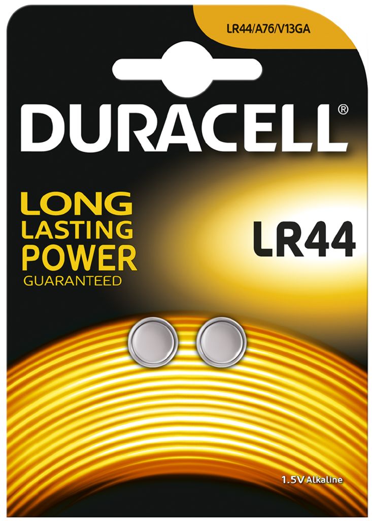 10x Duracell Elektronics Knopfzelle LR44 V13GA 1,5V 5 x 2er Blister 