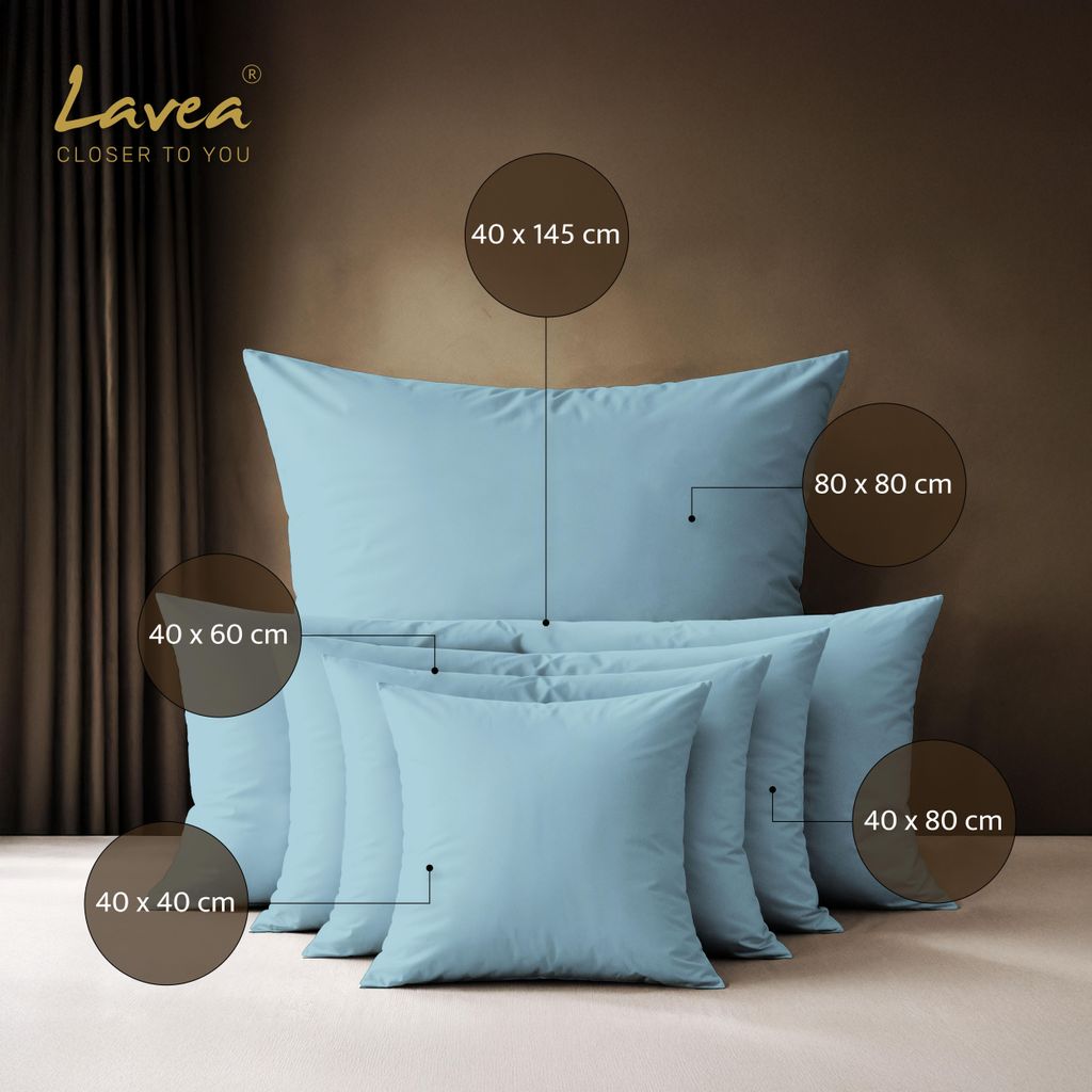 Lavea® 1 Kissenbezug 80x80 cm, 100% Baumwolle, Produktbild 