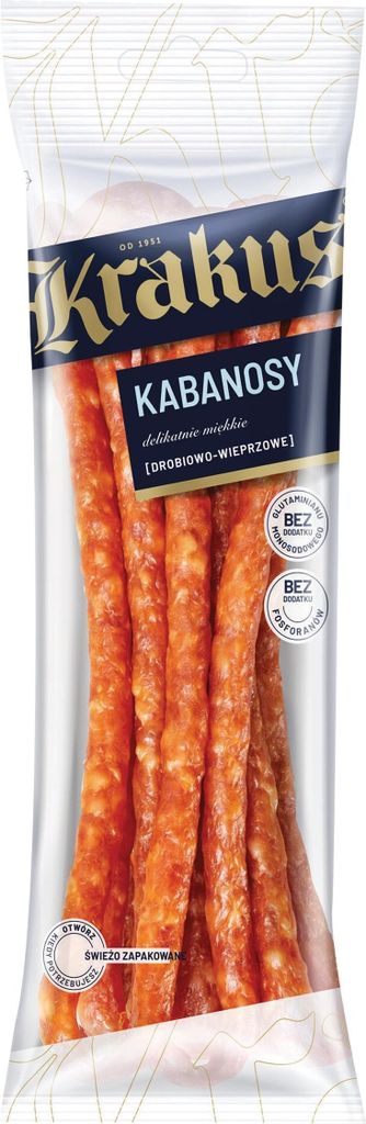 Kabanosy drobiowo-wieprzowe 95 g Krakus Zdjęcie produktu 