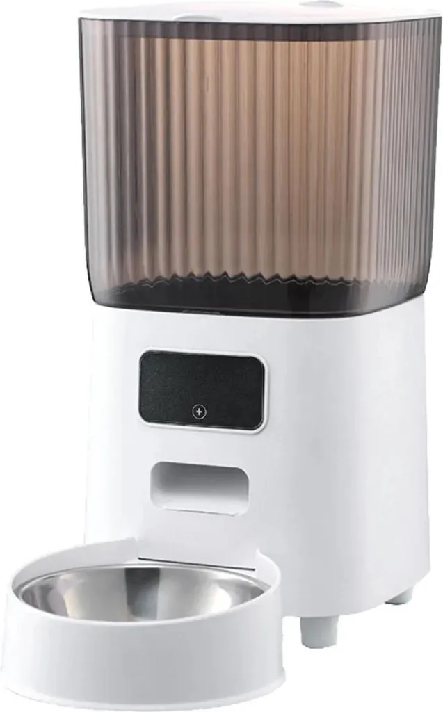 Distributeur automatique de nourriture pour chat Wi-Fi 5L Blanc 2.4GHz