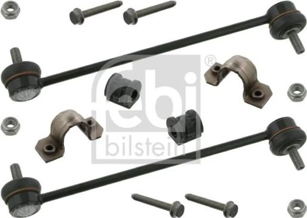 FEBI BILSTEIN 37076 Kit di riparazione, cuscinetto stabilizzatore OE 6Q0411314R compatibile con A1 8X, Cordoba, Ibiza, Fabia, Rapid, Roomster, Polo 9N, Polo 6R