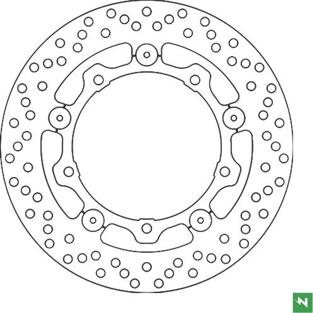 Disque de frein haute performance 267mm DF4089AFC à moyeu flottant
