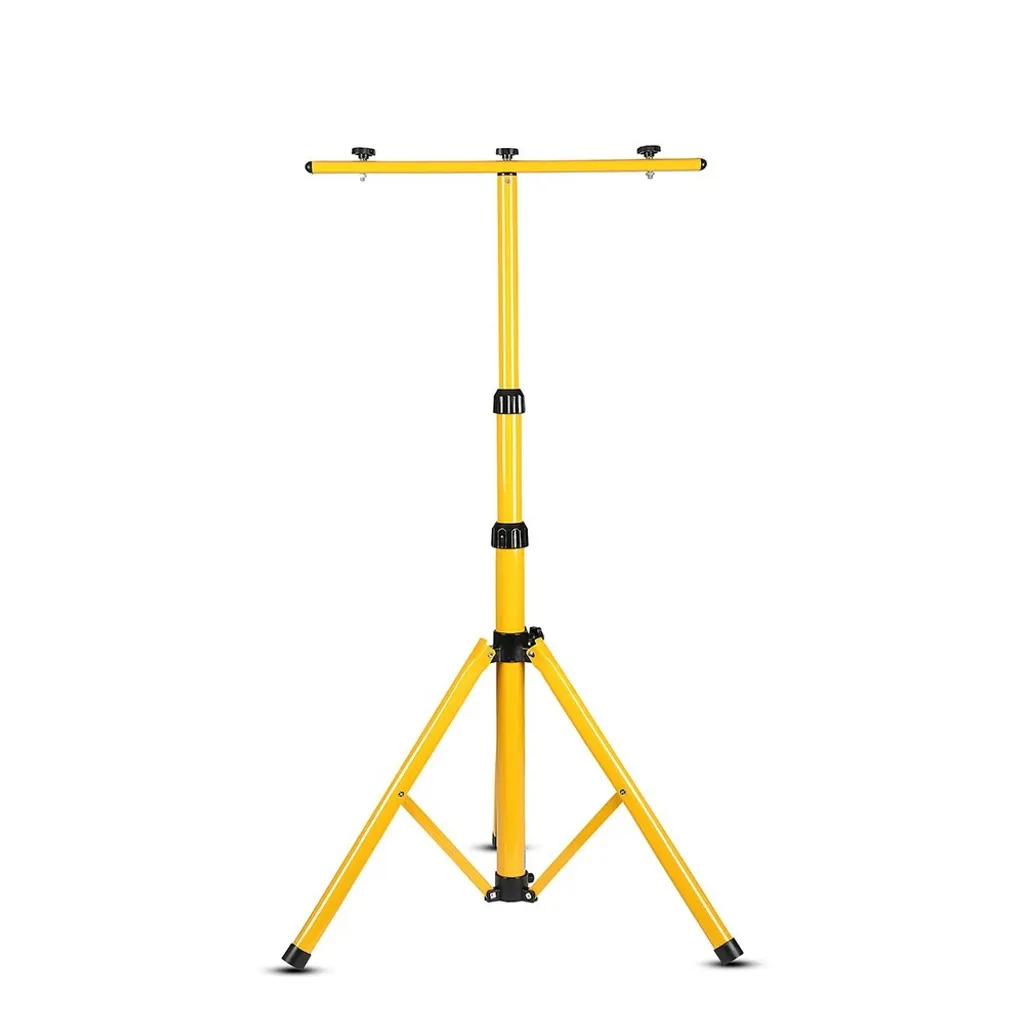 Kit trépied télescopique avec deux projecteurs LED jaunes IP65 de chantier
