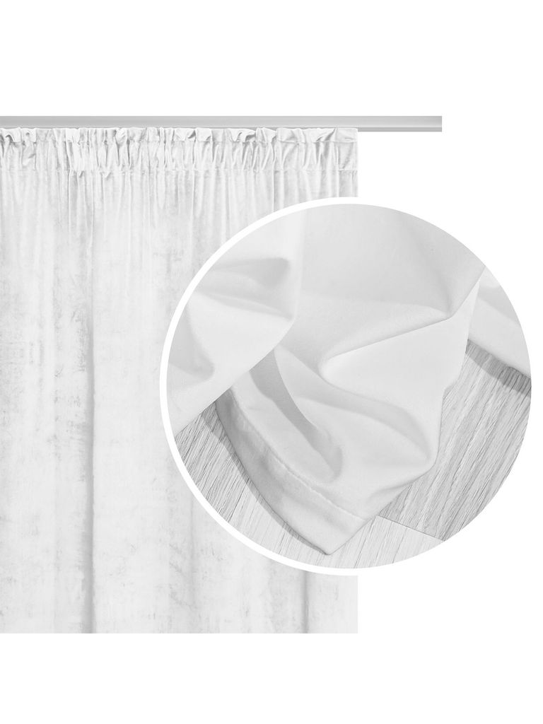 SIIN Veloursvorhang feiner Samt 140x270 Eckart white 140x270