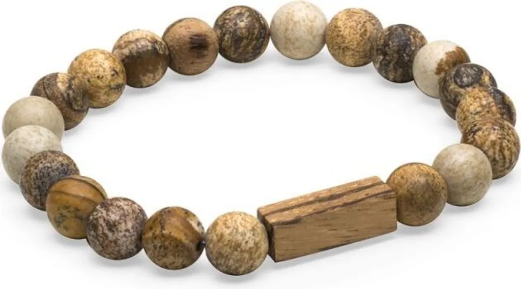 Bracciale BeWooden Corra: Design in Legno e Corallo | Taglia M