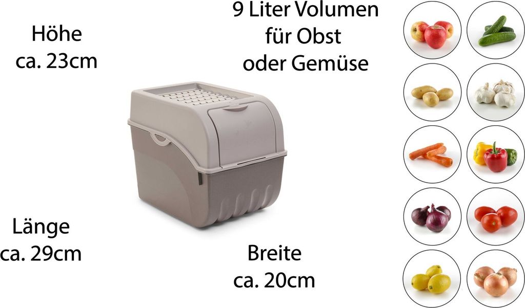 Novaliv Boîtes à légumes Boîtes à pommes de terre Image du produit 