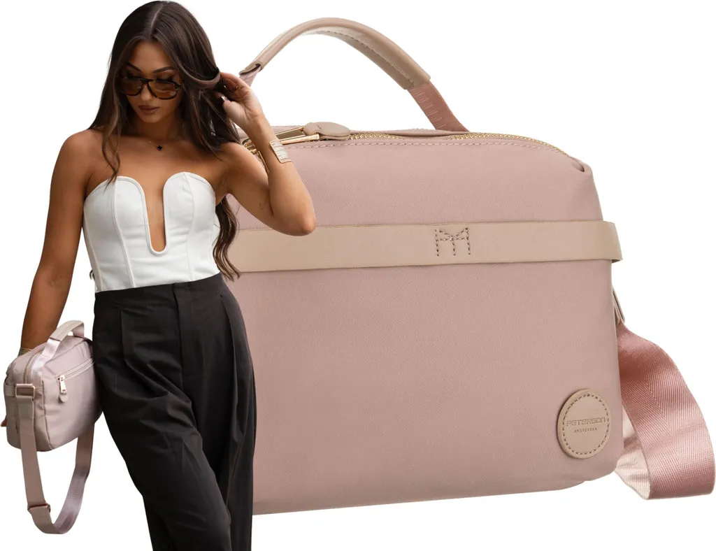 PTN JN-13-0276 Borsa Rosa in Nylon Resistente - Eleganza Italiana