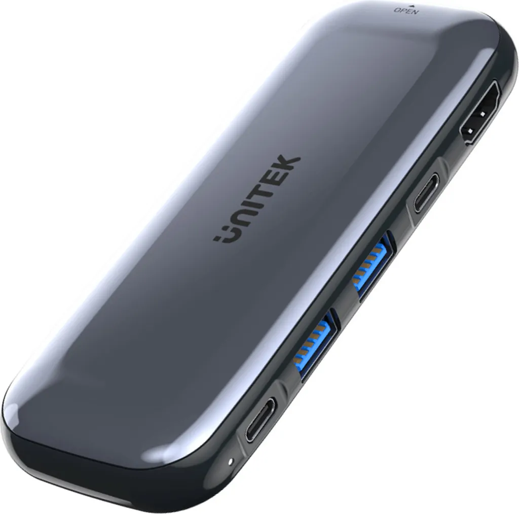 Station d'accueil USB-C Hub 6-en-1 avec Slot SSD M.2 et HDMI pour Laptop