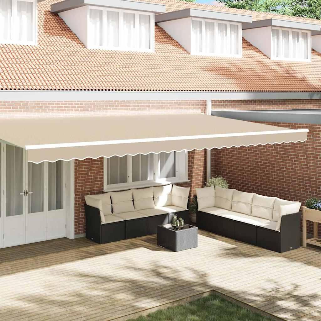 Möbel Markisenfranse Beige 5,8 x 0,2 m Segeltuch - Markisen 42000763