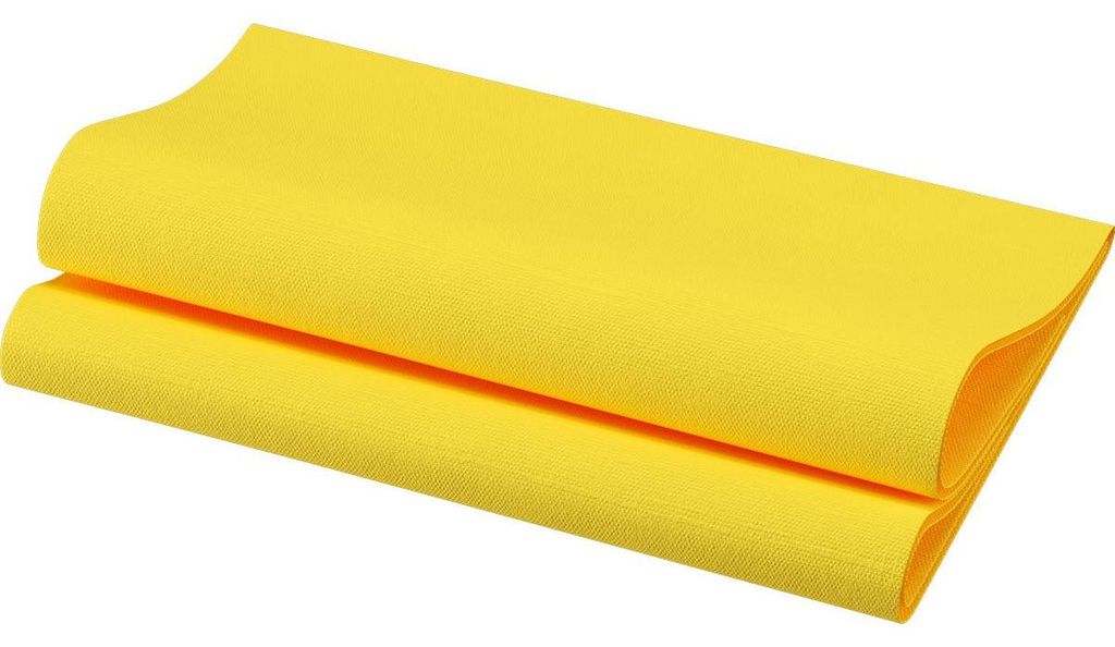6x -Dunisoft-Servietten 40 x 40 cm 1/4 Falz gelb | Packung (60 Stück)