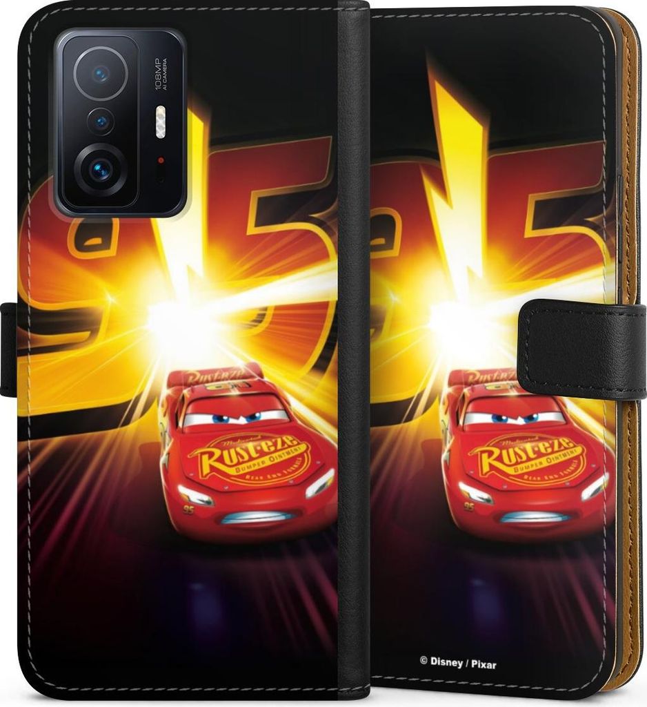 DeinDesign Klapphülle für Xiaomi 11T Pro 5G Handytasche Lederhülle Tasche Cars Lightning Mcqueen 95 Offizielles Lizenzprodukt
