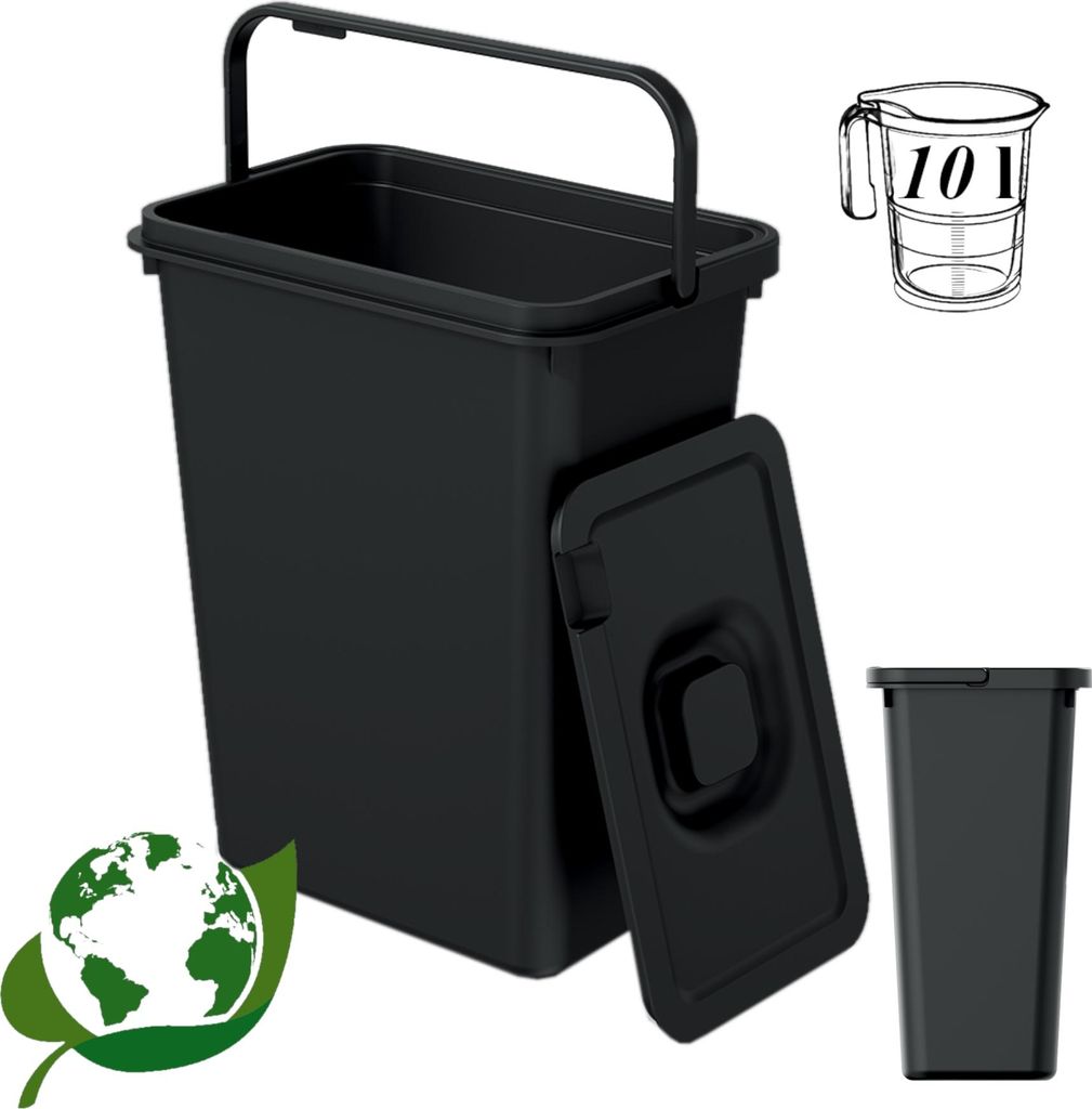 SYSTEMA BASICA NKS10W Abfalleimer - schwarz Recycling*