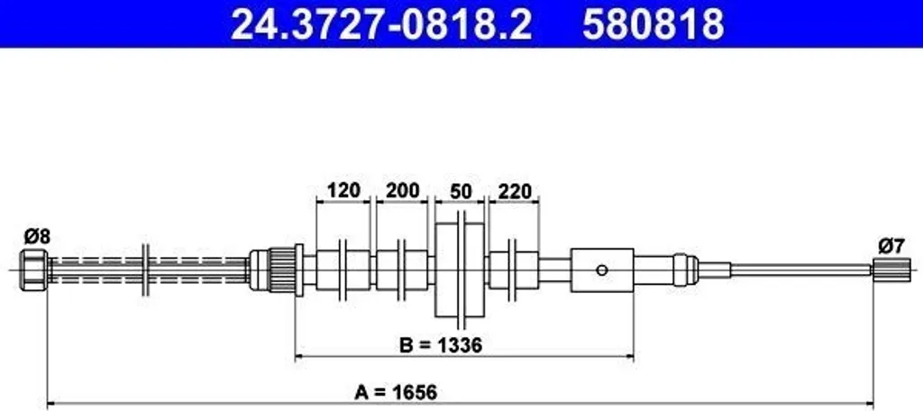 Câble de frein à main pour Peugeot 306 : remplacement OE 4745 97 ATE