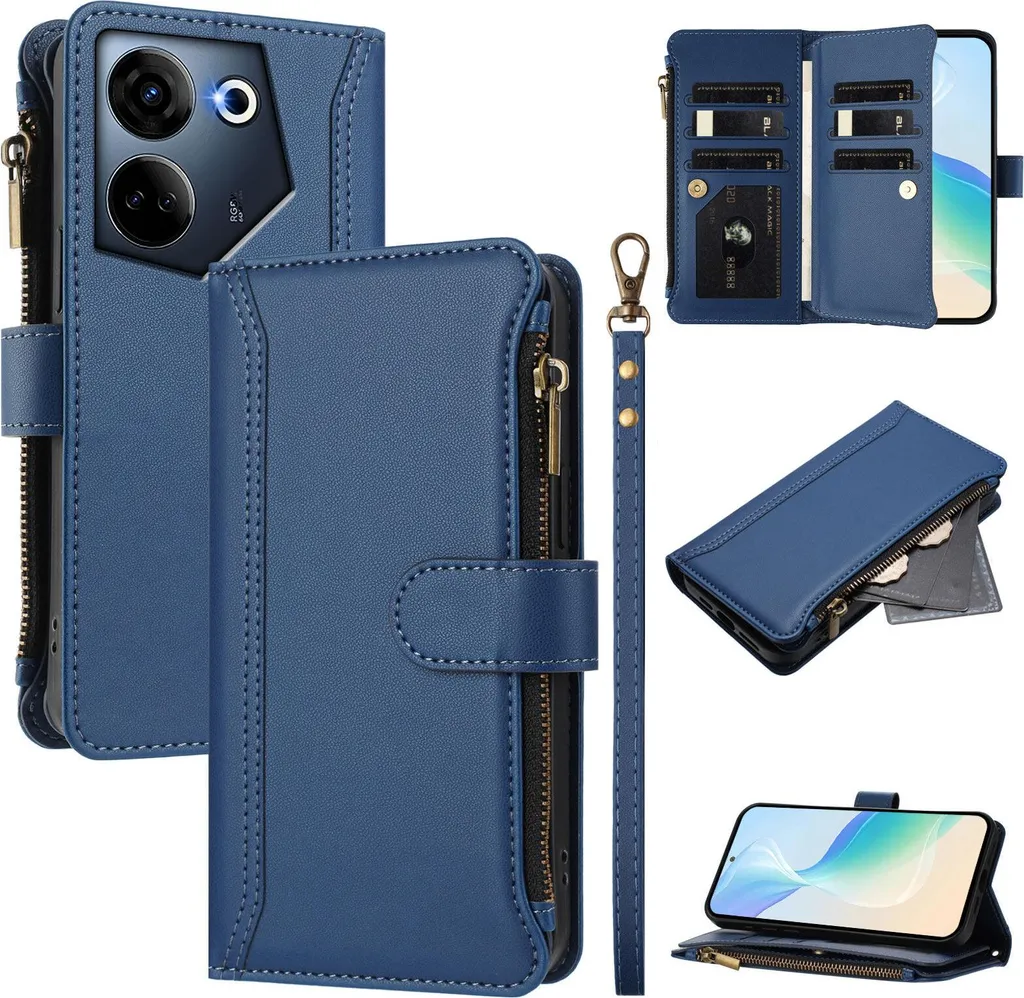 Recensione Custodia Portafoglio Tecno Camon 20 - Protezione Blu