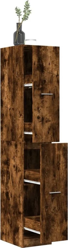 "2026 Aktion"Apothekerschrank Räuchereiche 30x41x174,5cm Holzwerkstoff Promotion500244 - Kommoden