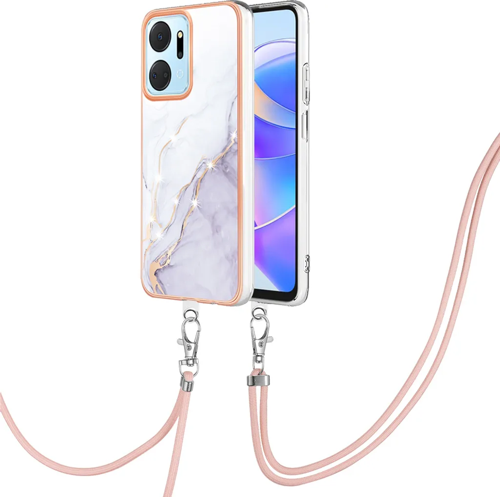 Topme Cover per HONOR X7a (6.75 Inches) Custodia Case, Protezione Della Pelle Della Custodia in Silicone Tpu - Azzurro