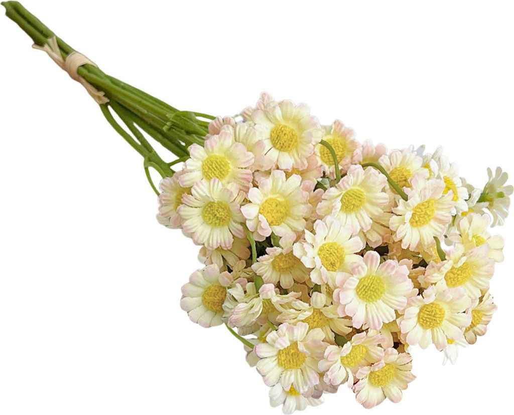 Künstlicher Kamillenstrauß, künstliche Kamillenblüten, wiederverwendbar, künstliche Kamillenblüten für die Dekoration von Vasen, Zuhause, Ho...
