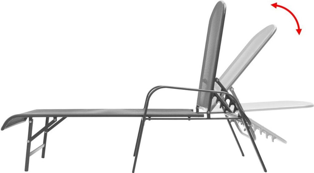 vidaXL Bain de soleil acier anthracite Image du produit 