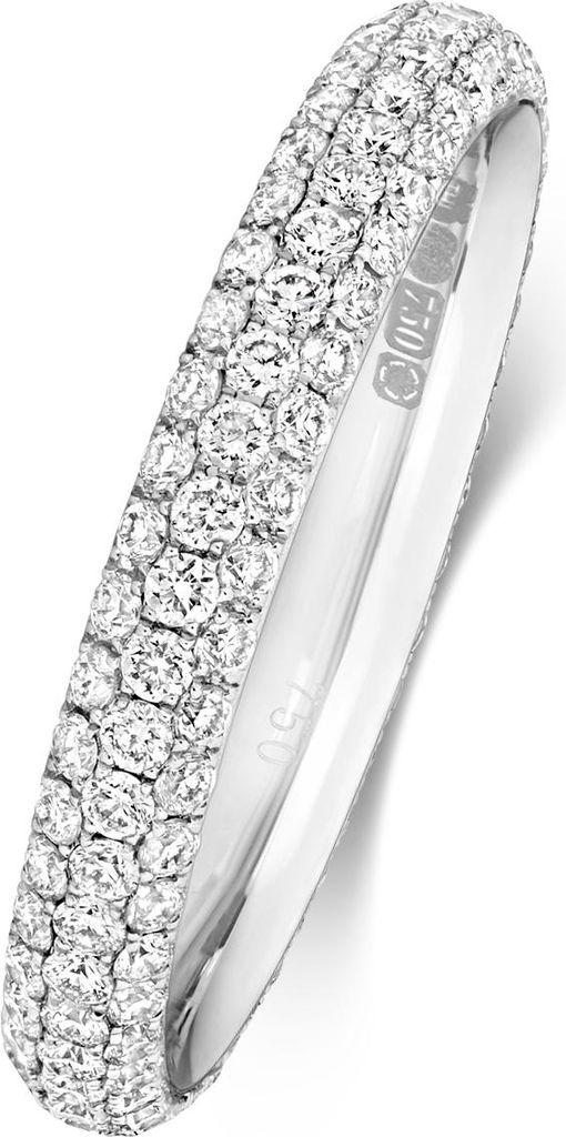 Platin 950 2,9mm Slight Court Form Eternity Diamant Trauring/Ehering/Hochzeitsring Brillant-Schliff 0.97 Karat G - VS, 51 (16.2); TRS18736PT950RSL