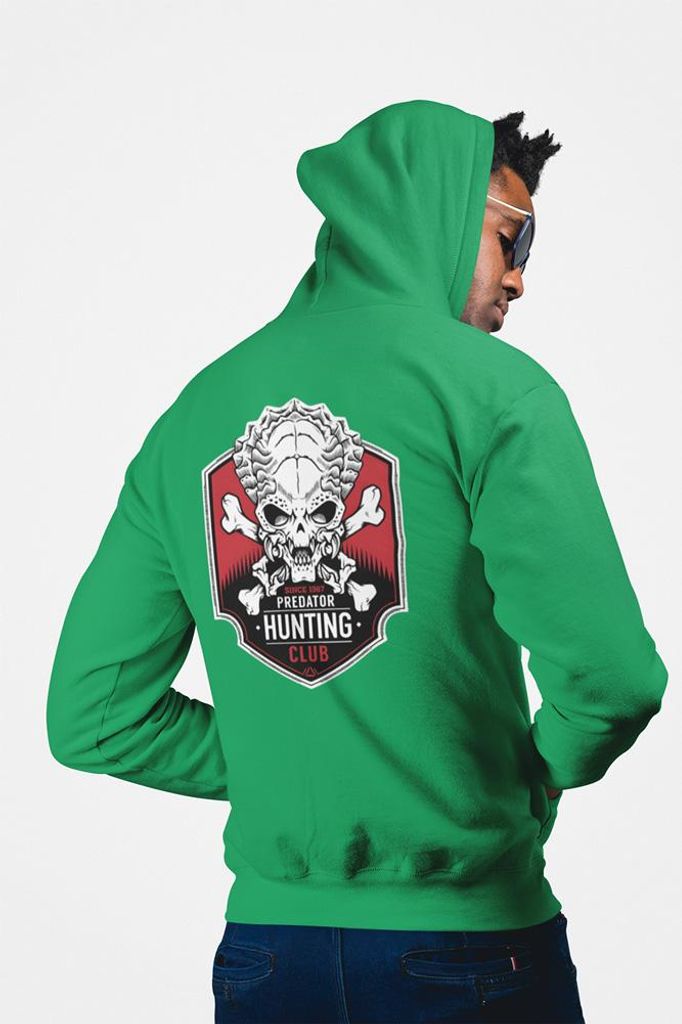 D&B Uni Hoodie ZIPMO00097 Predator Grün-Größe 2XL