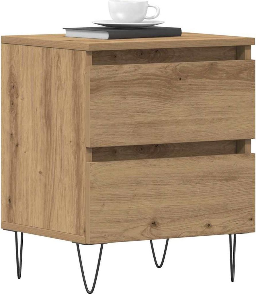 vidaXL Nočný stolík 2 ks dub ručne vyrobený 40 x 35 x 50 cm Obrázok produktu 