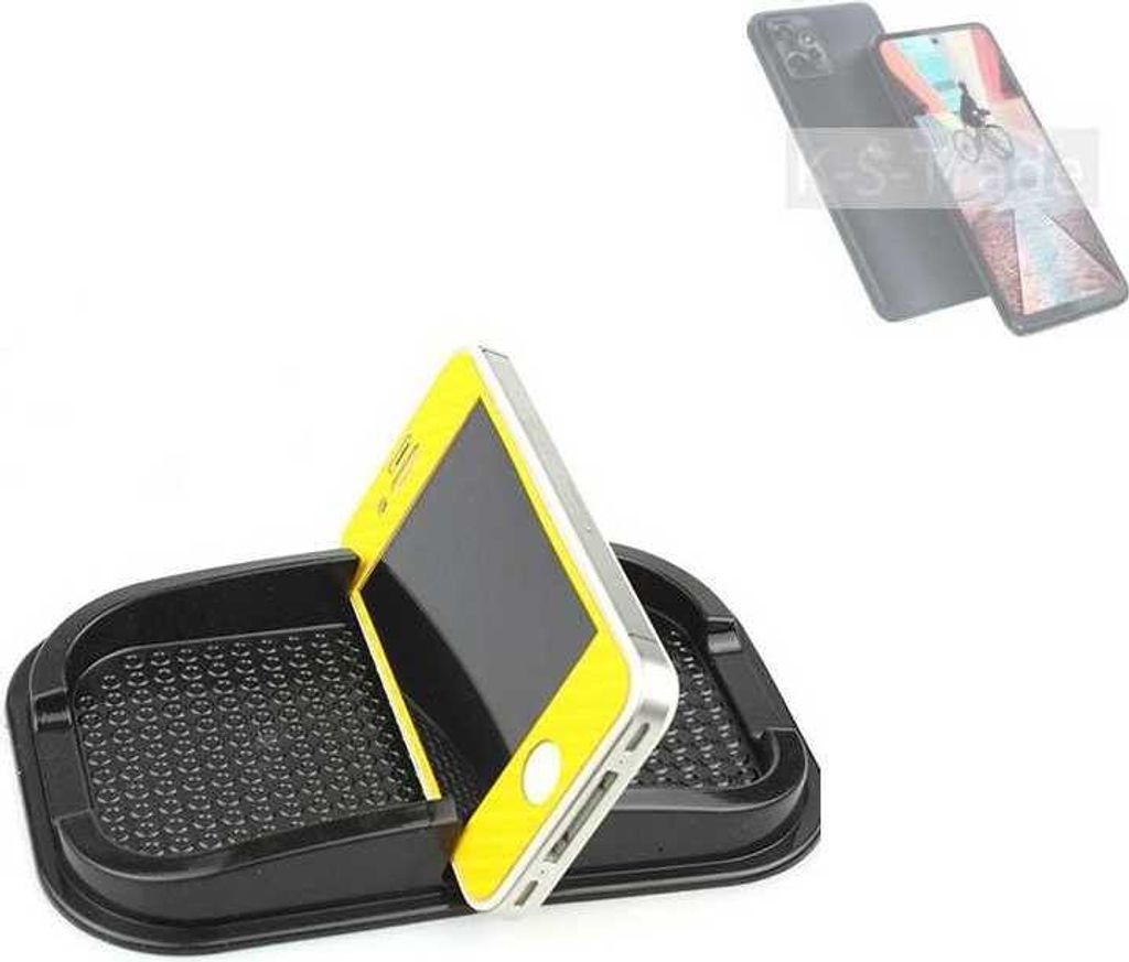 K-S-Trade Auto Anti Rutsch Matte Smartphone-Halter kompatibel mit Motorola Moto G Power 5G Haft Pad Armaturenbrett Handy-Halterung Silikon