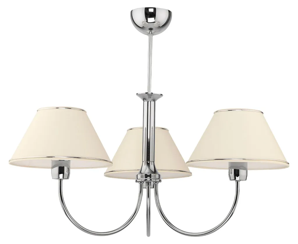 Suspension design en métal écru BEGAMO 3xE27 Jupiter 68 cm IP20