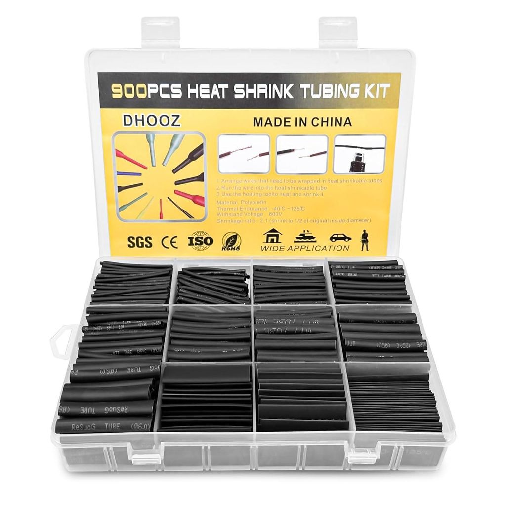 900 Stück Schrumpfschlauch Set, Schrumpfverbinder Produktbild 
