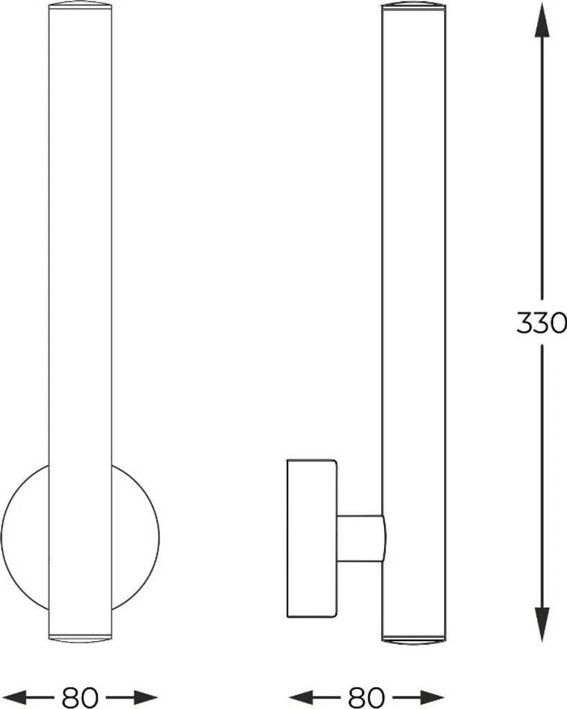 Lampada da parete moderna a tubo d'oro LED 5W LOYA Linea Zuma - 2