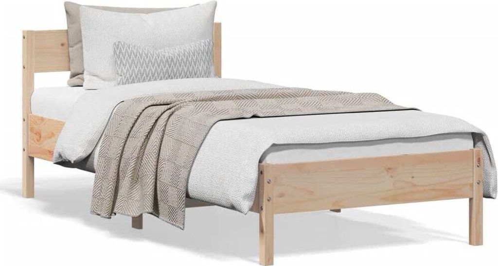 Maison Exclusive - Massivholzbett ohne Matratze 75x190 cm Kiefernholz