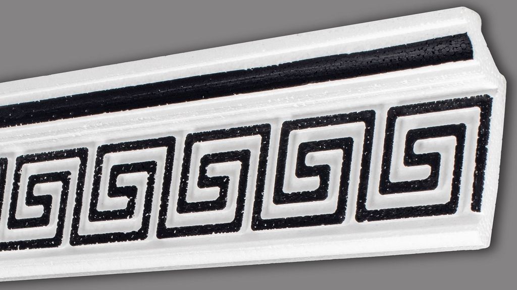 Marbet | Stuckleiste | B-21 | Styropor Deckenleiste | Hochwertig | 28 x 73 x 2000 mm | Polystyrol Leiste | Modern | Robust | Langlebig | Schwarz | ...