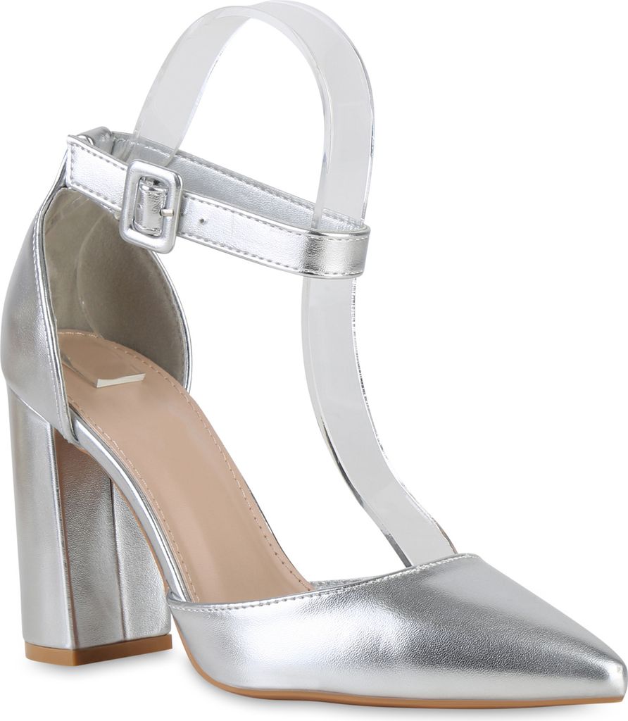 VAN HILL Damen Spitze Pumps Klassische Elegante Schuhe Produktbild 