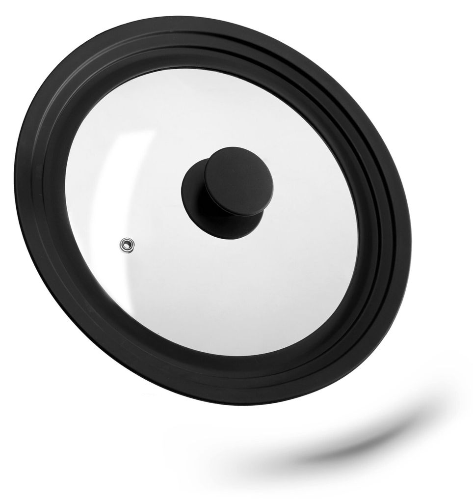 Relaxdays 10027988_46, Rond, Zwart, Transparant, Glas, Productafbeelding 
